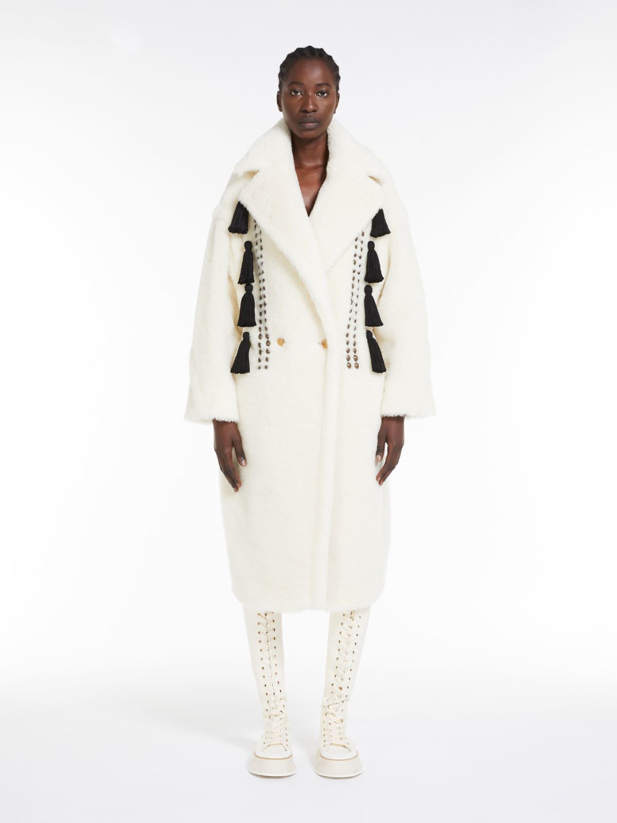 Teddy Bear Icon Coat in alpaca and wool