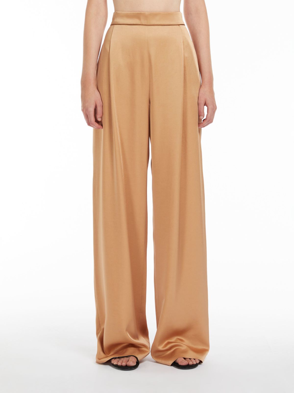 Flowing satin trousers