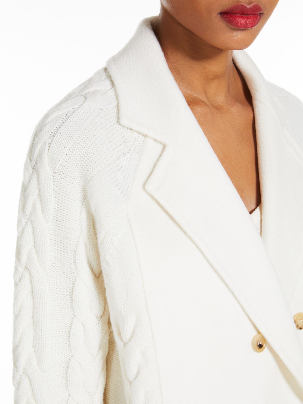 Wool and cashmere pea coat