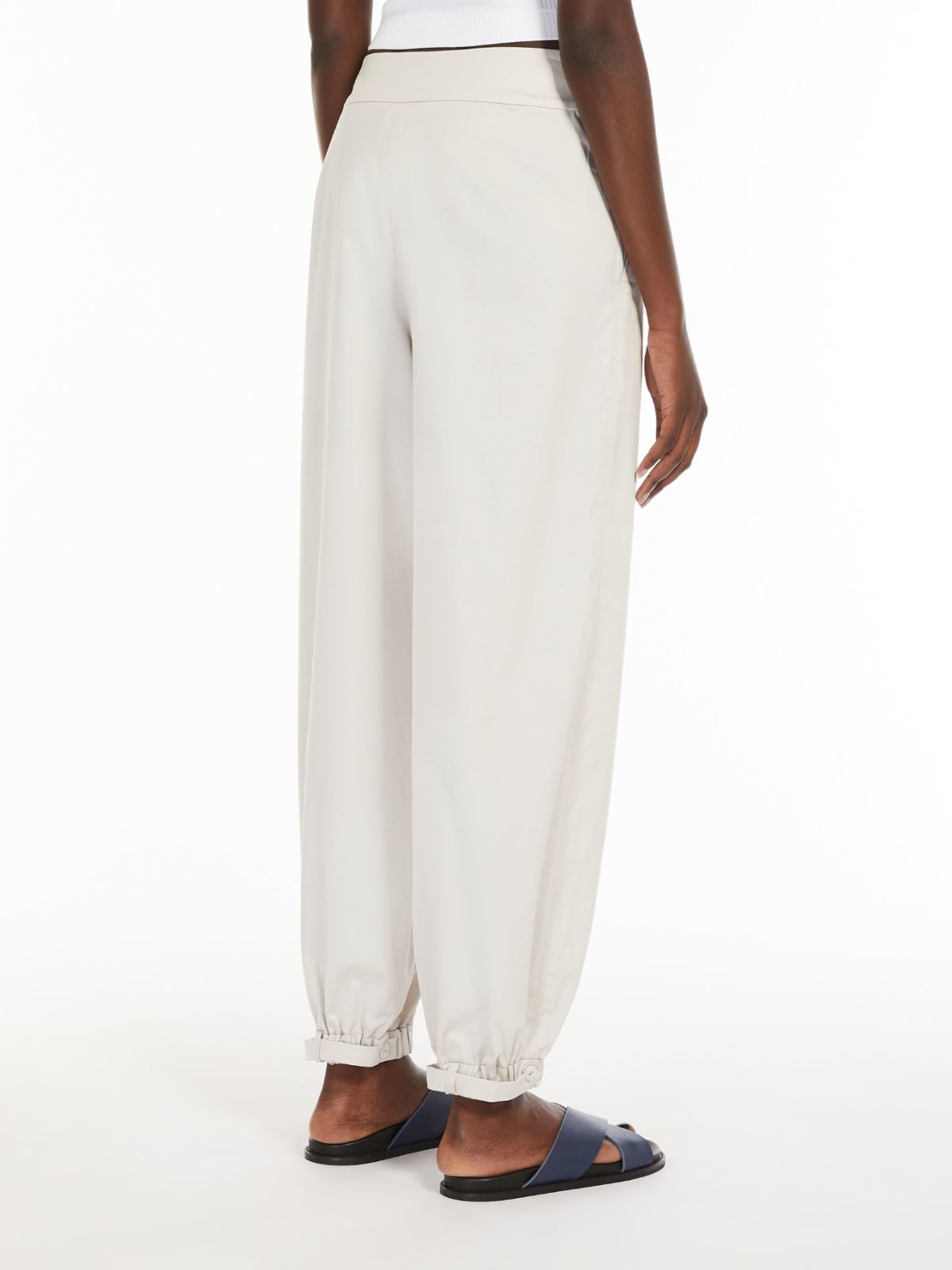 Cotton sateen trousers