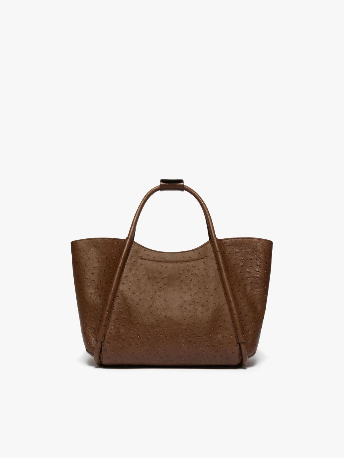 Small ostrich-print leather Marine Bag