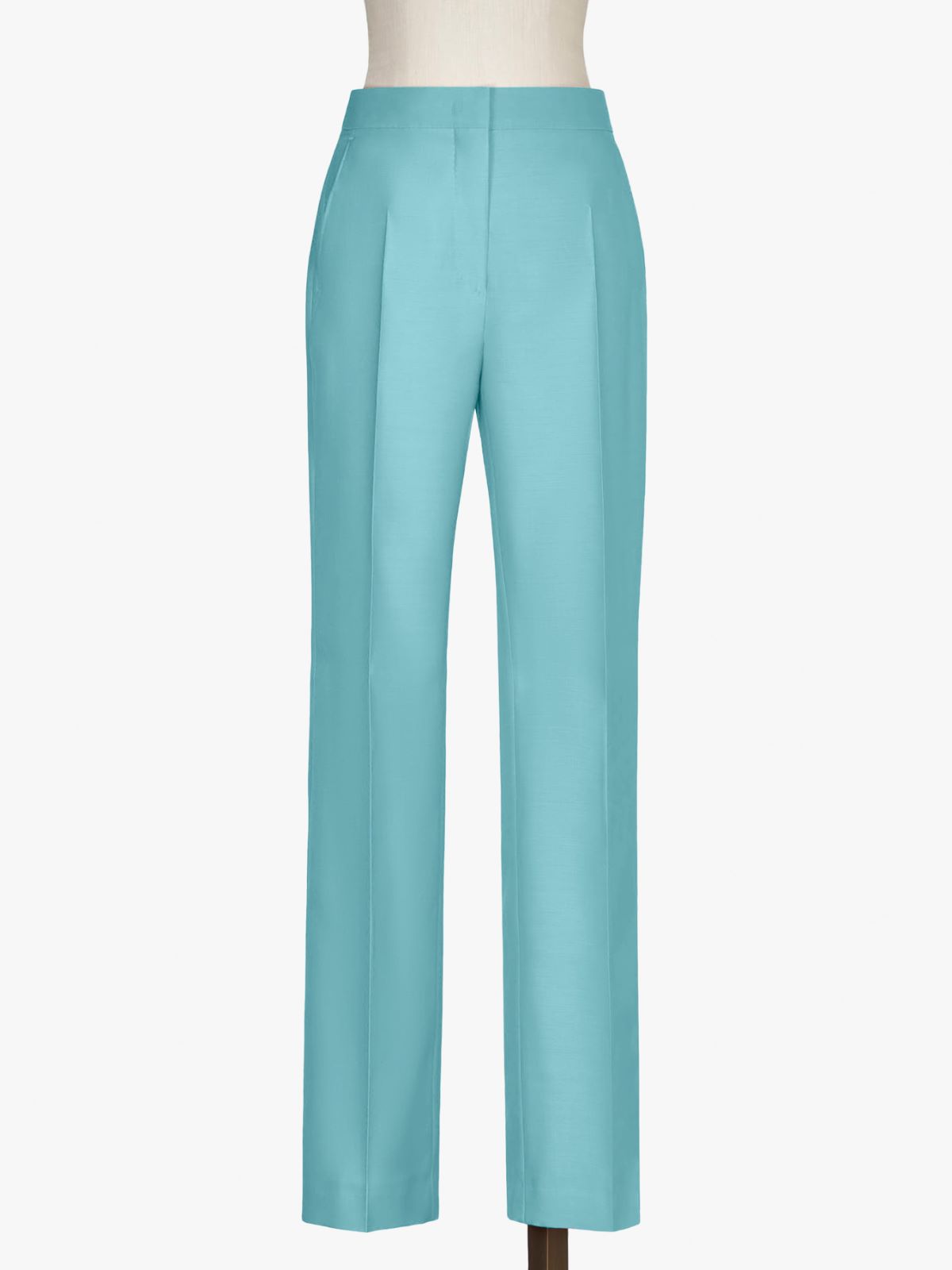 Wool and silk flared trousers
