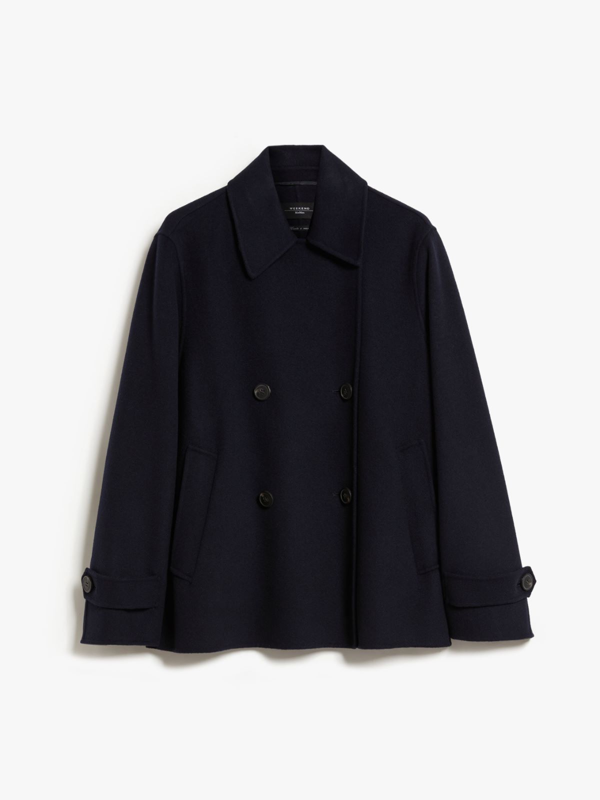 Double-breasted wool pea coat