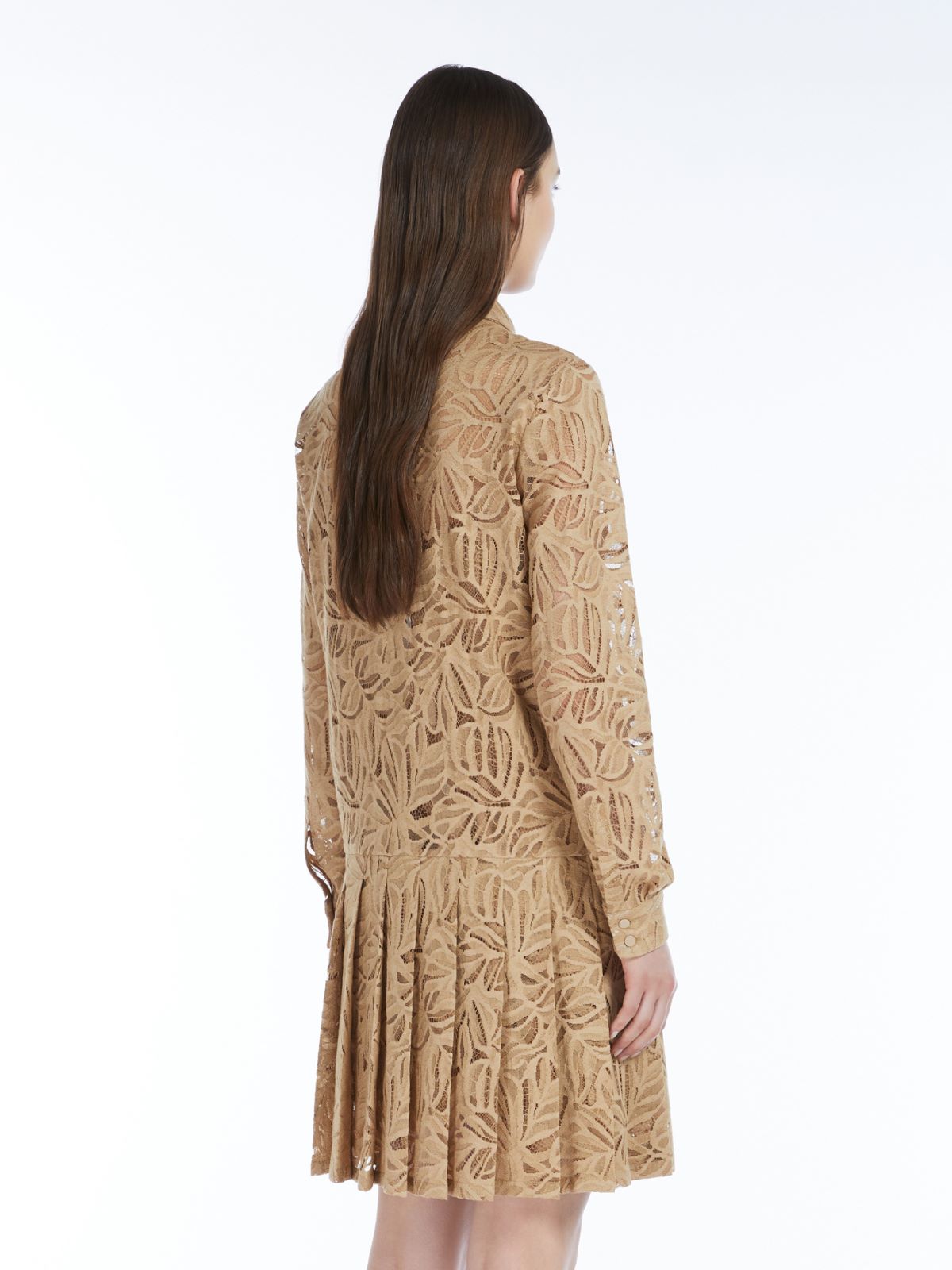 Floral lace shirt dress