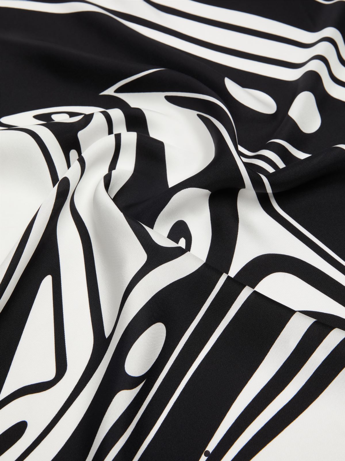 Printed silk oversized yoke