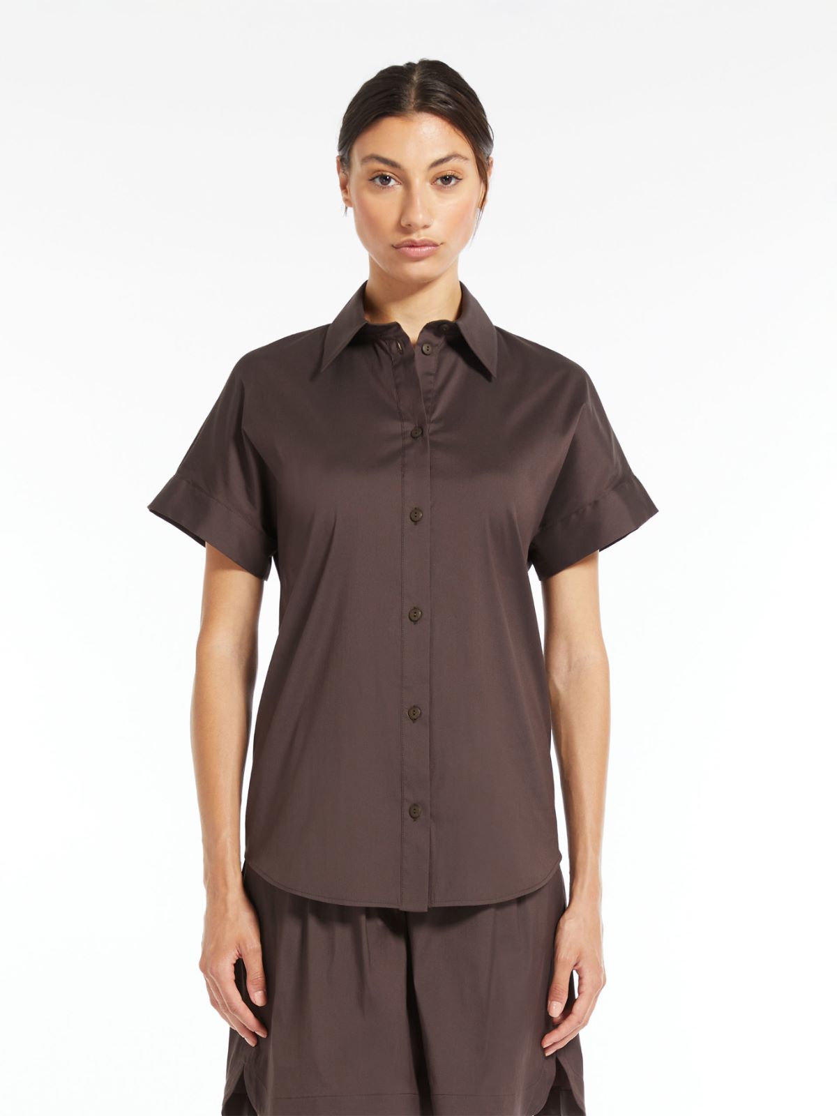 Stretch poplin shirt