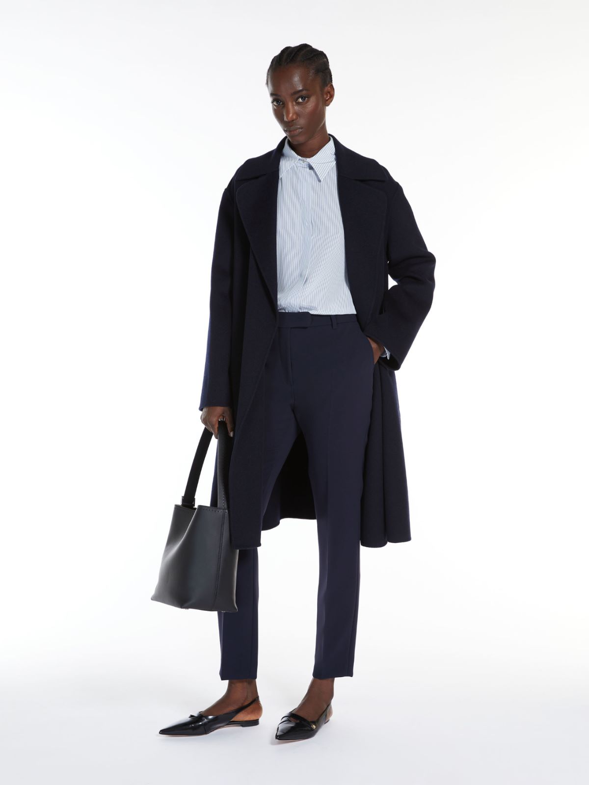 Wool, silk and cashmere coat