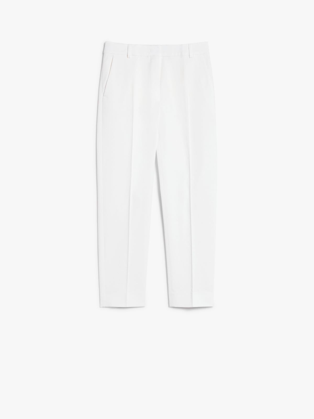 Stretch satin cropped trousers