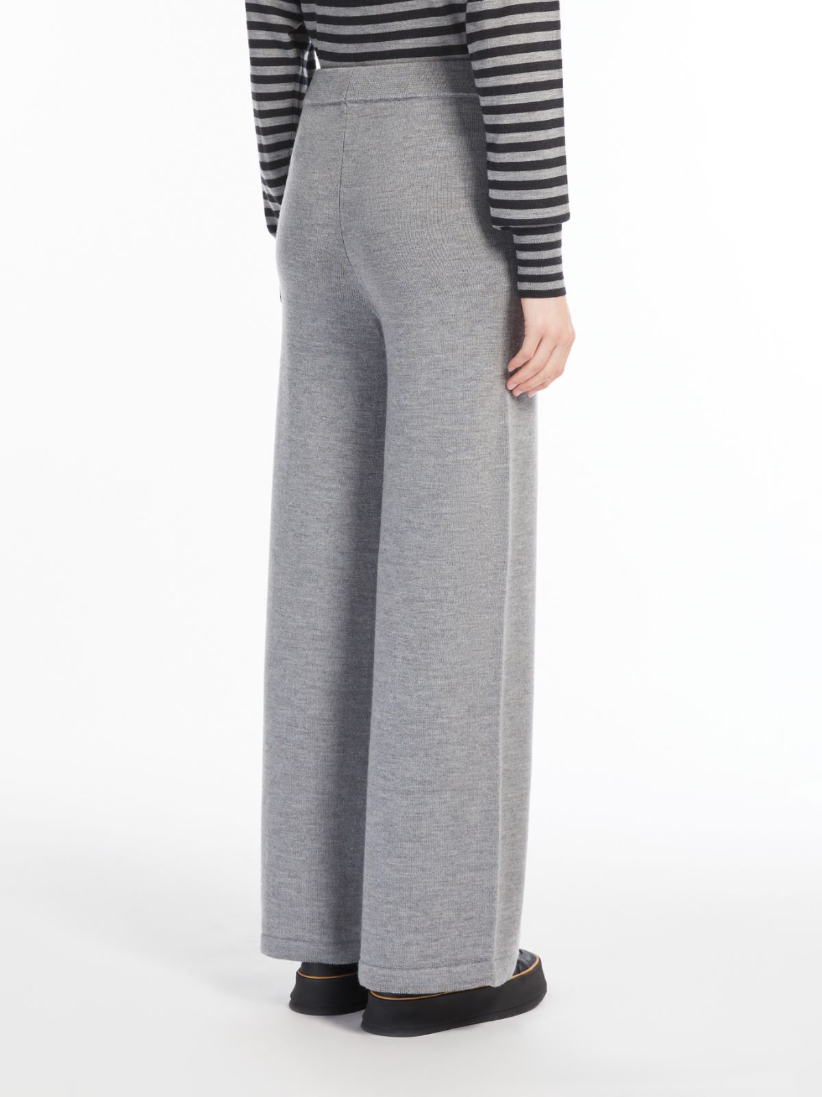 Straight wool trousers