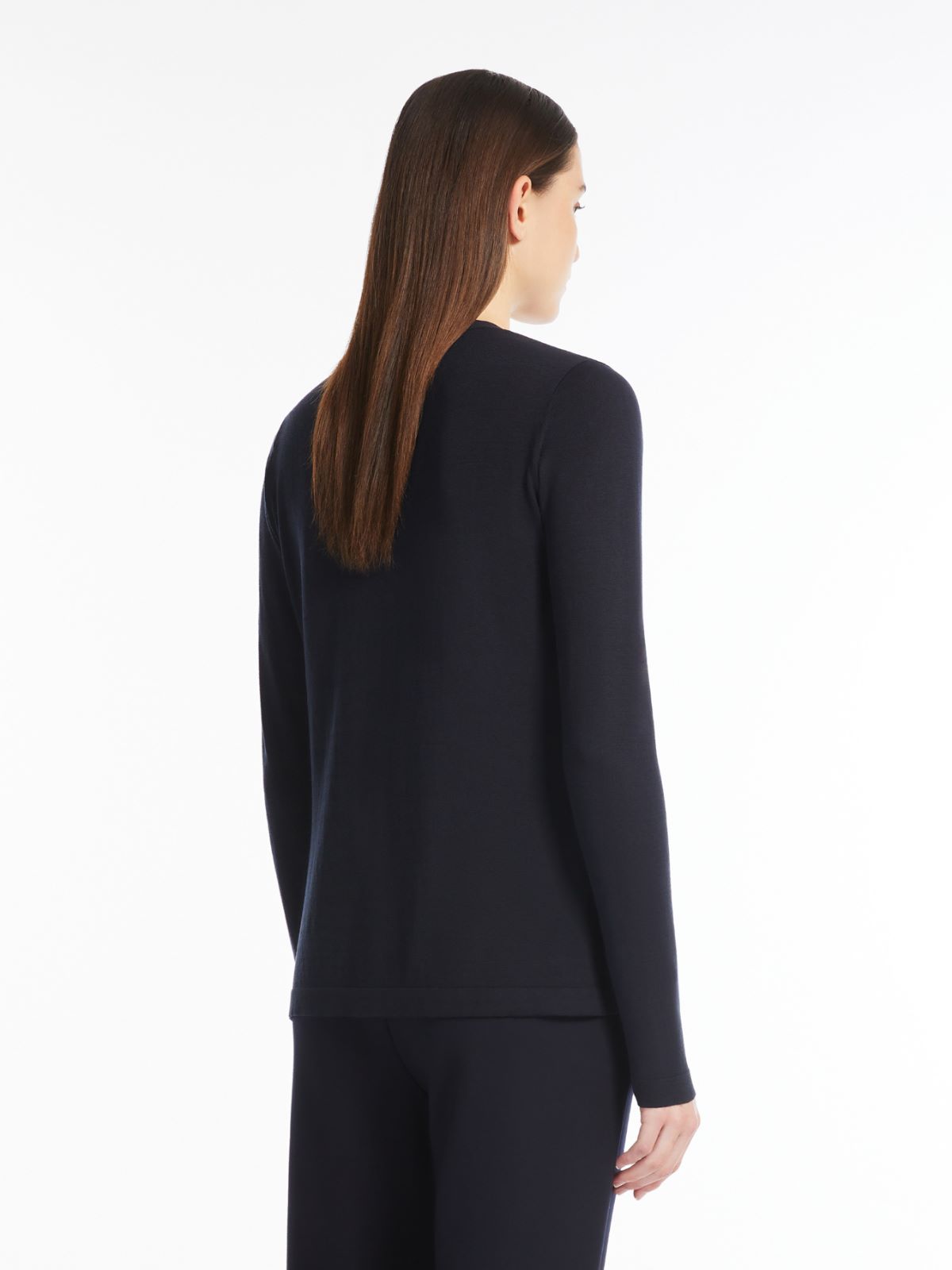 Cotton and silk yarn cardigan