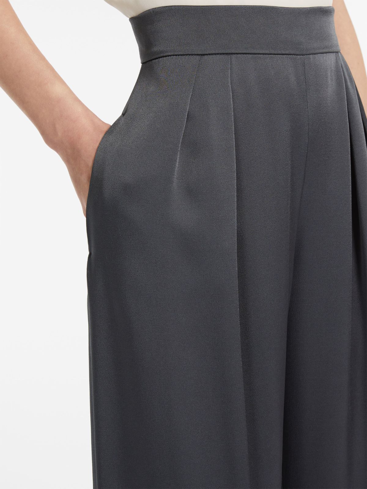 Flowing satin trousers