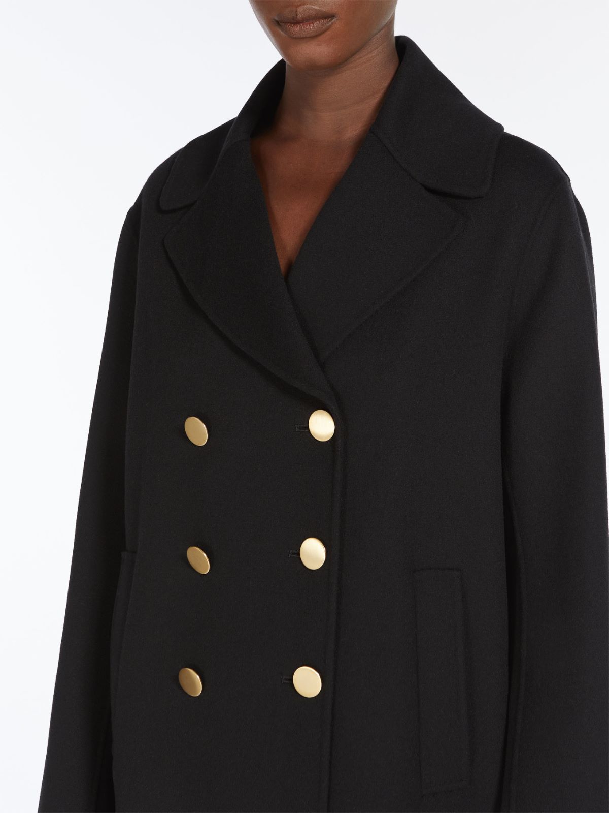 Short wool pea coat