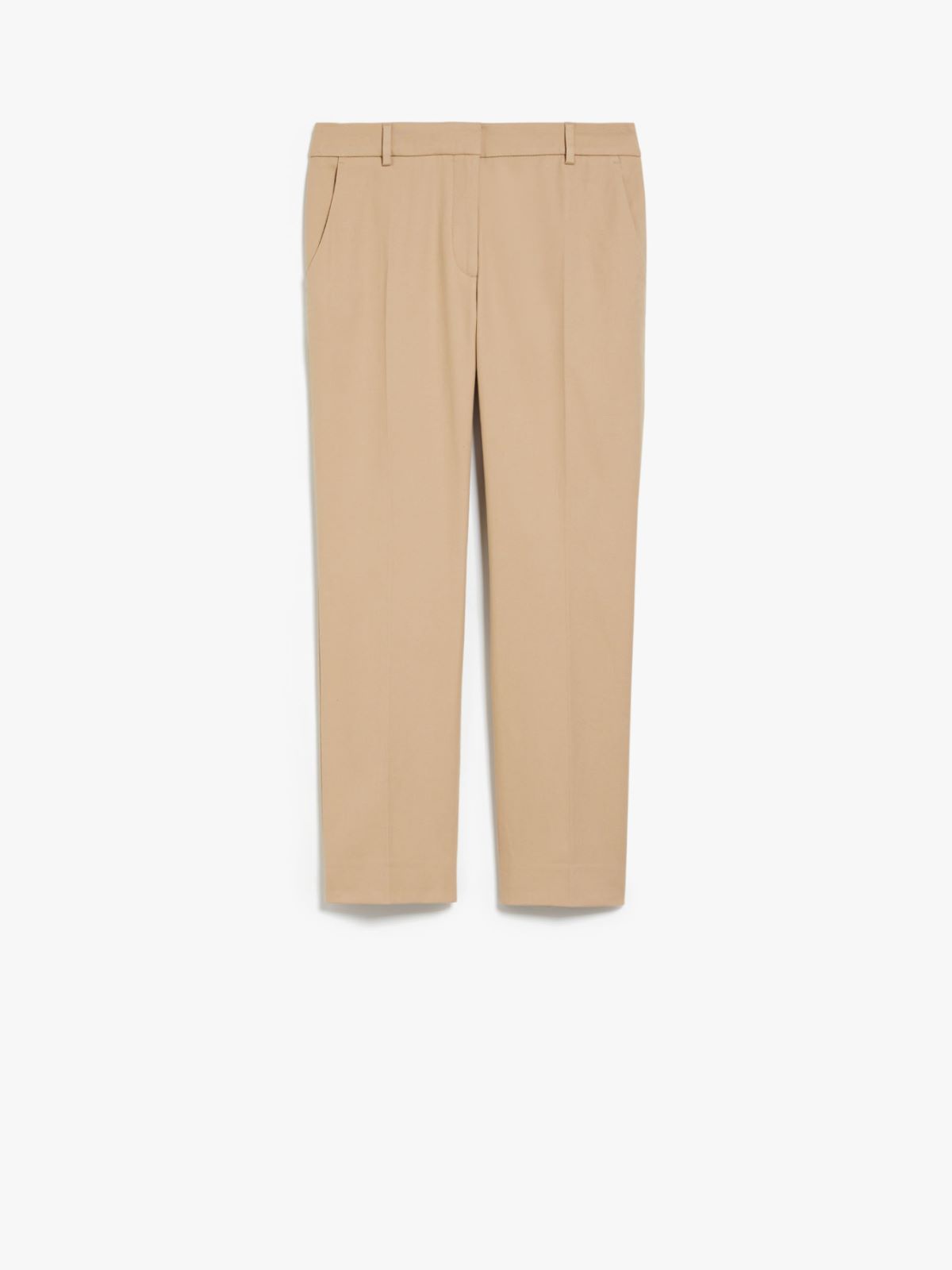 Stretch cotton cigarette trousers