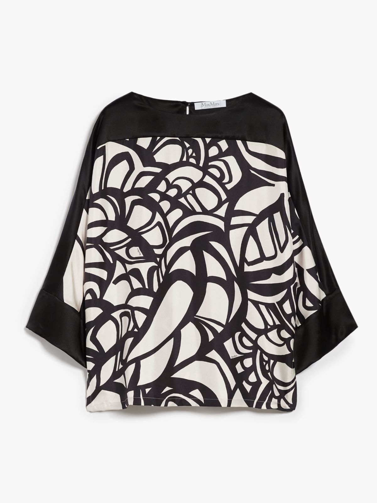Printed silk blouse