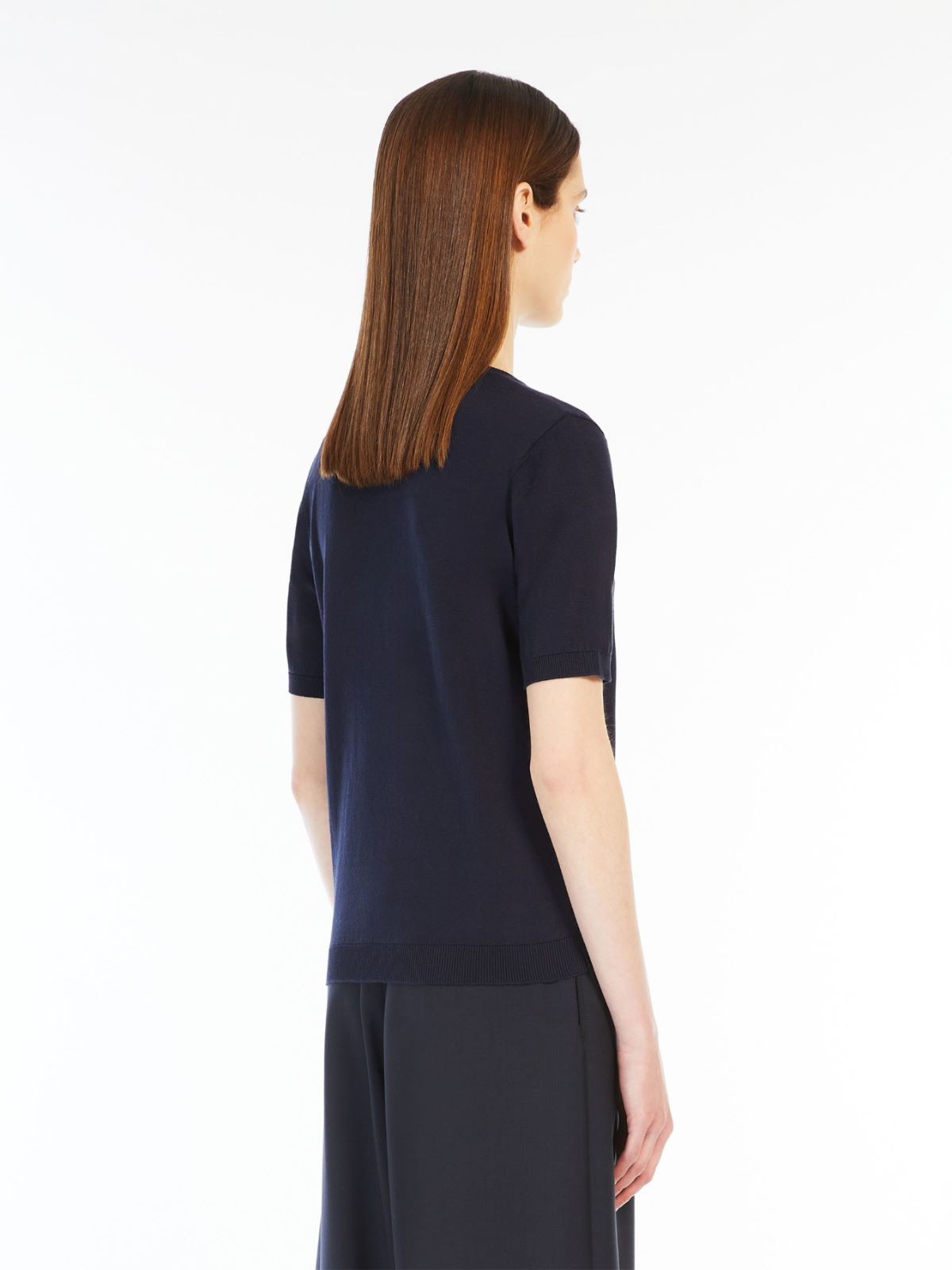 Silk and cotton yarn sweater