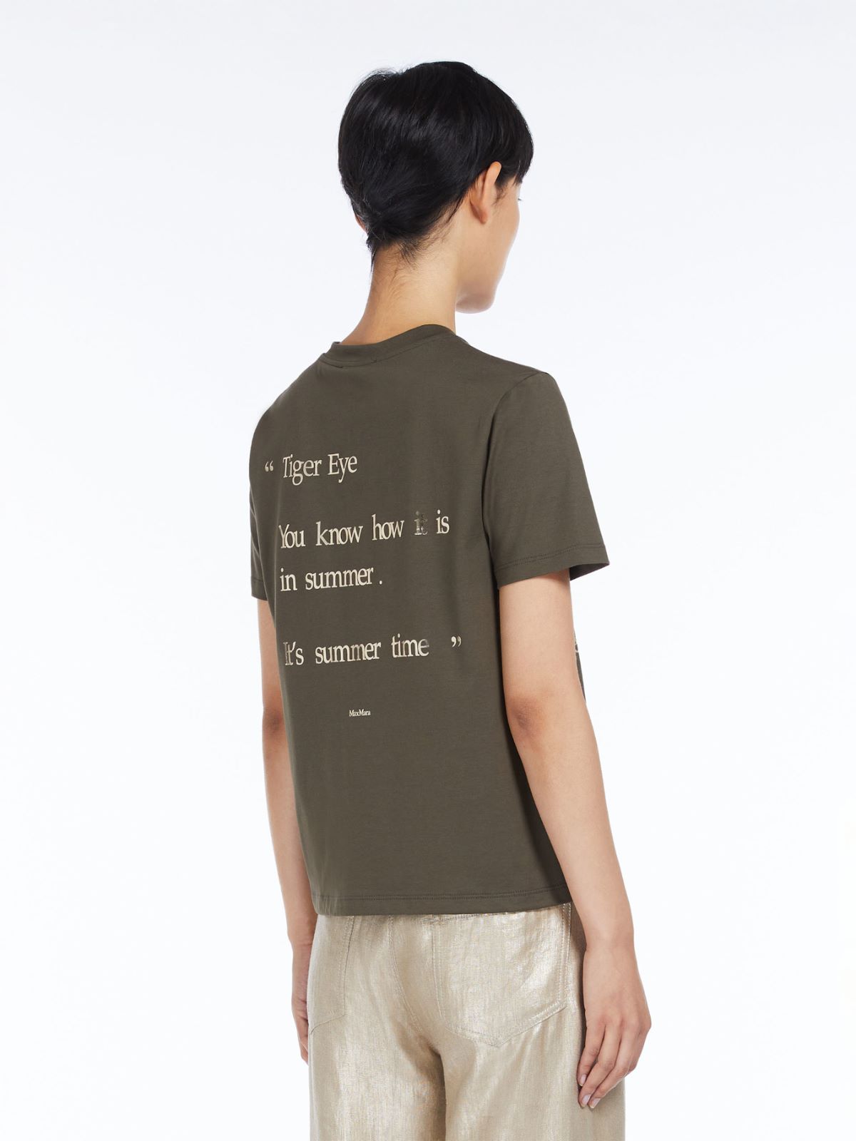 Cotton jersey print T-shirt