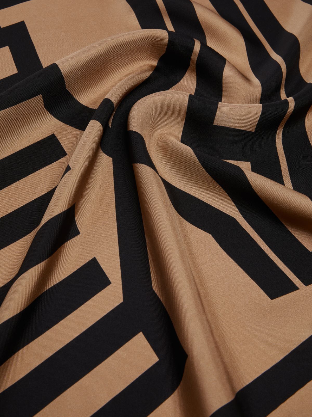 Printed silk oversized yoke