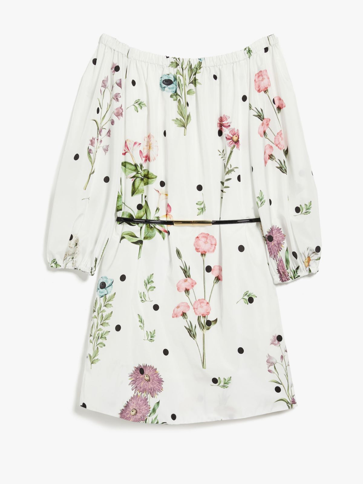 Printed taffeta balloon dress