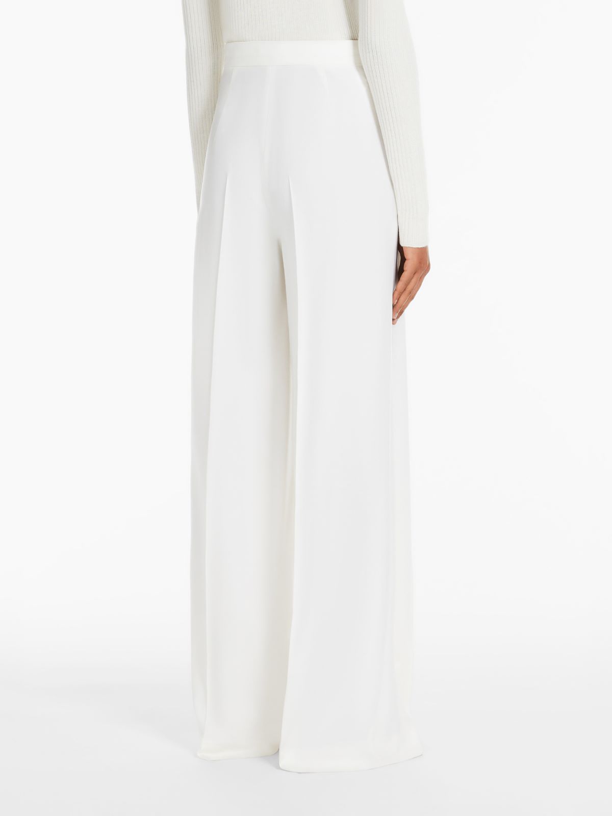 Wide-leg wool trousers