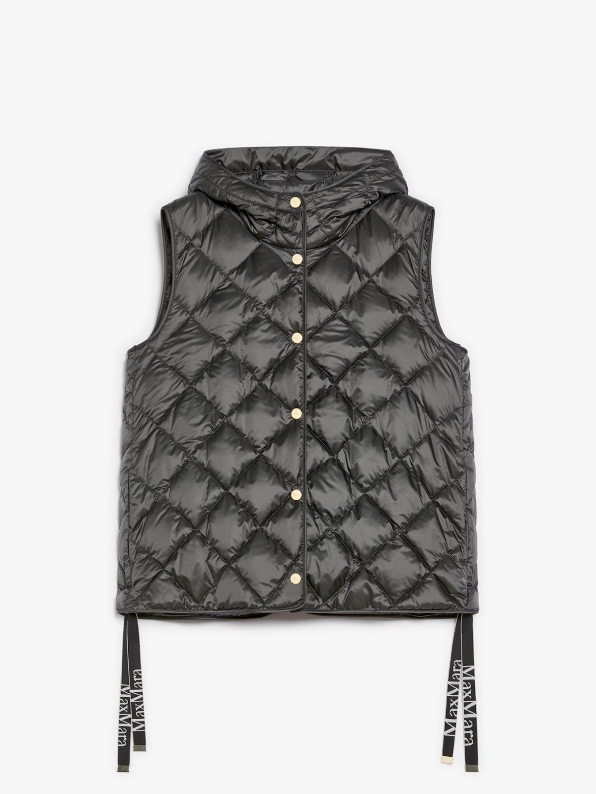 Gilet in quilted water-repellent canvas