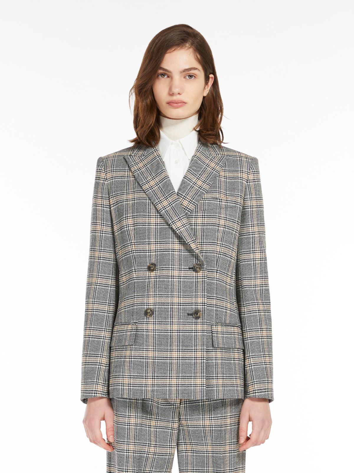 Patterned wool blazer