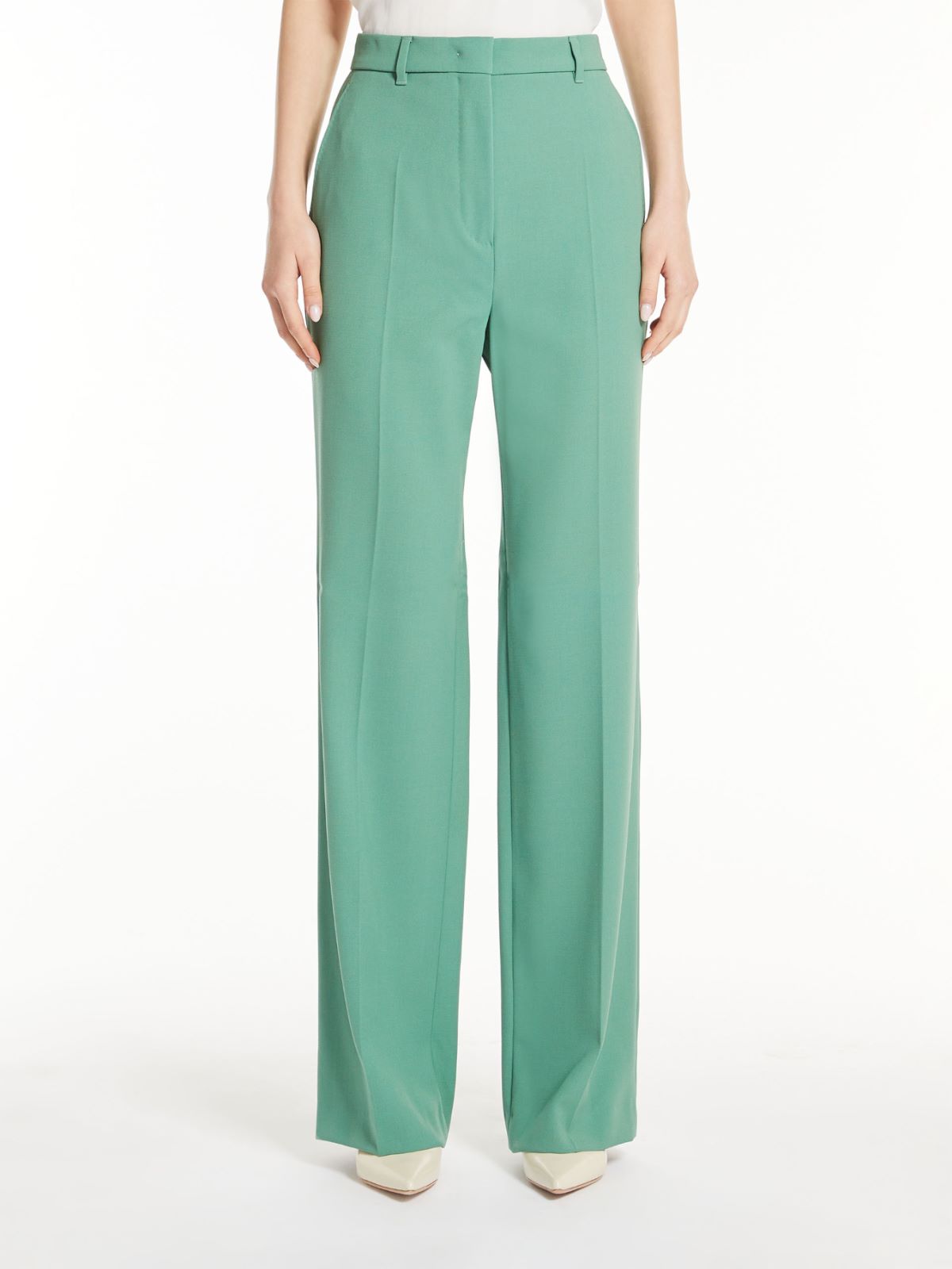Wool crepe trousers