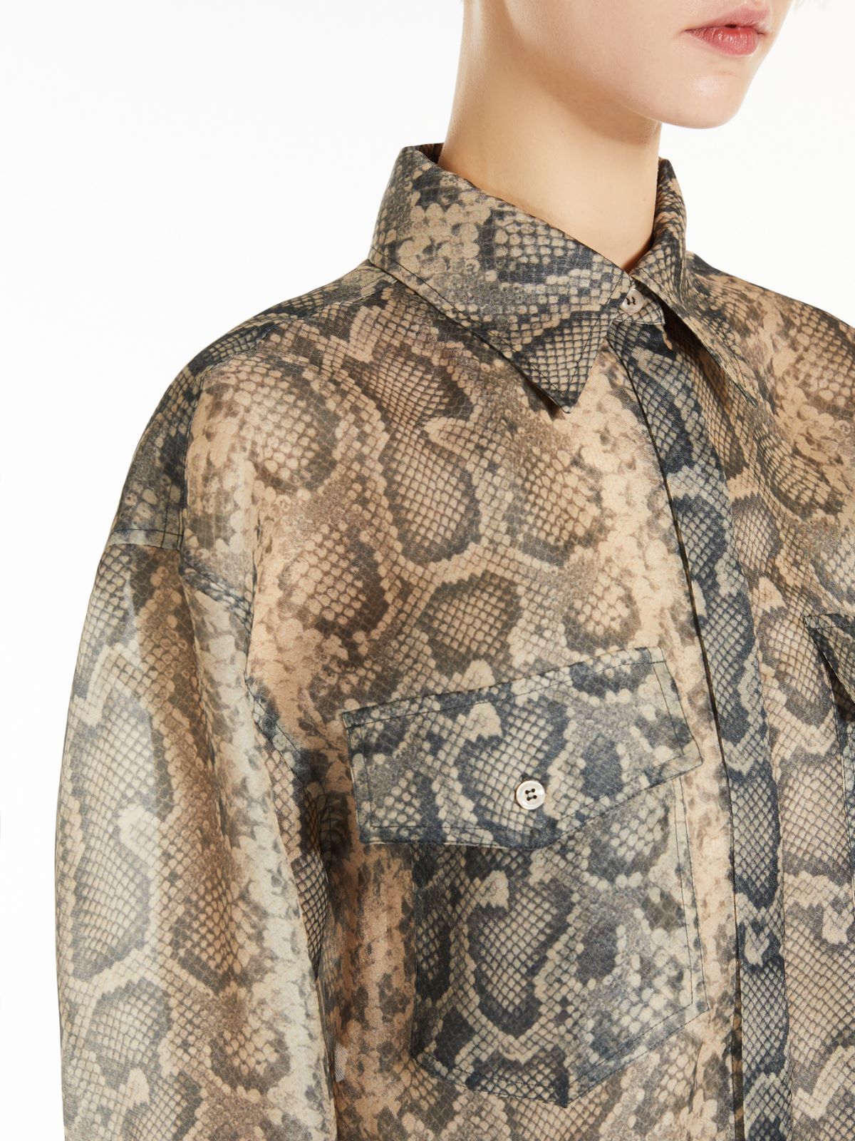 Oversized python-print tunic