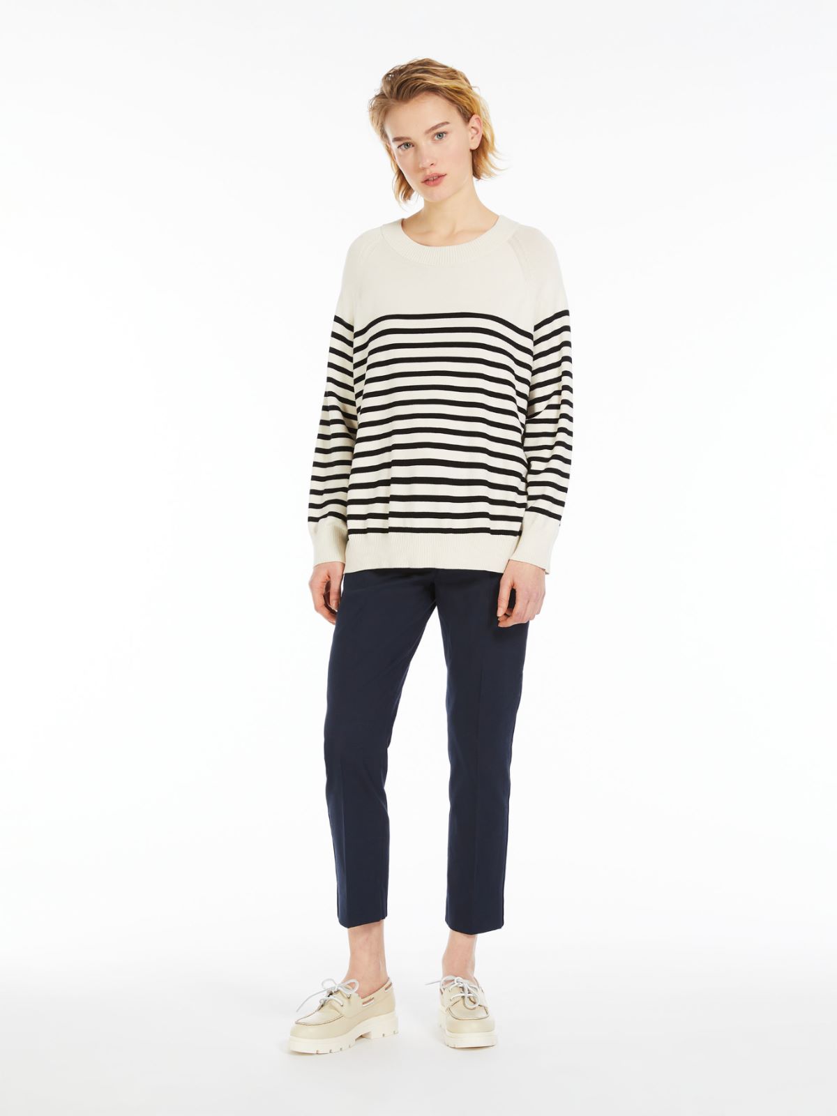 Striped viscose sweater