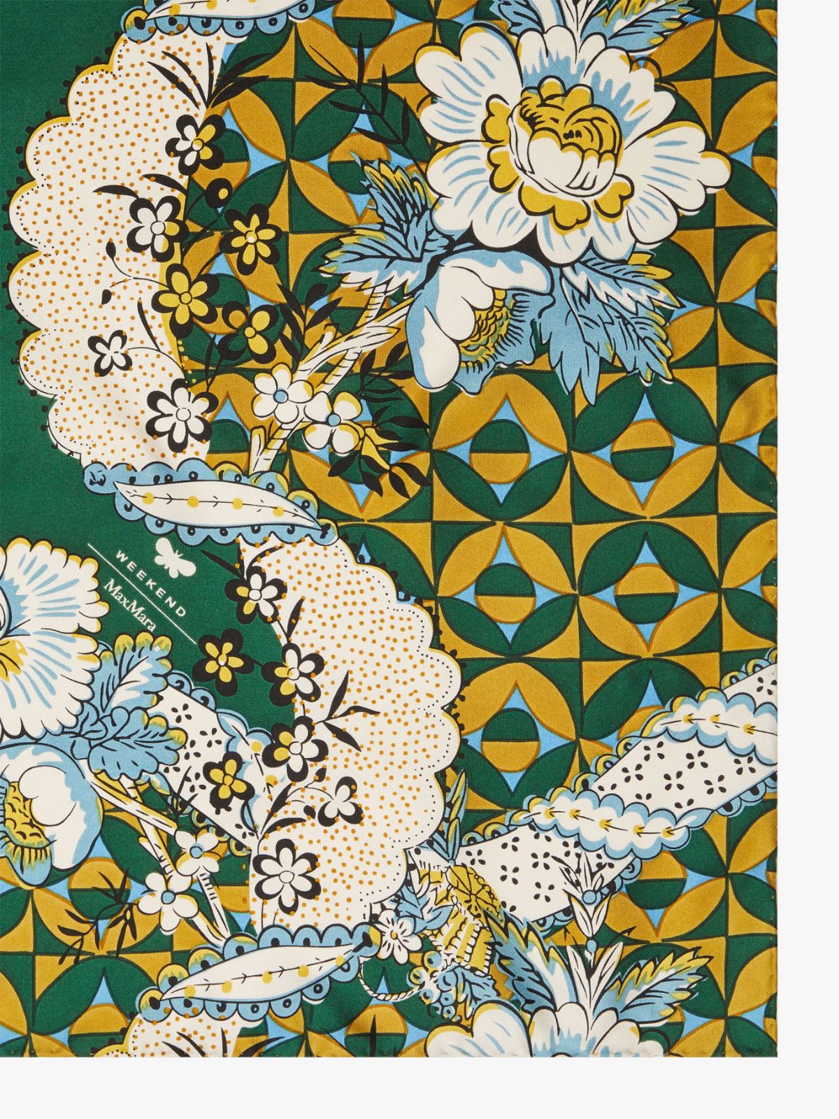 Printed silk maxi pocket square