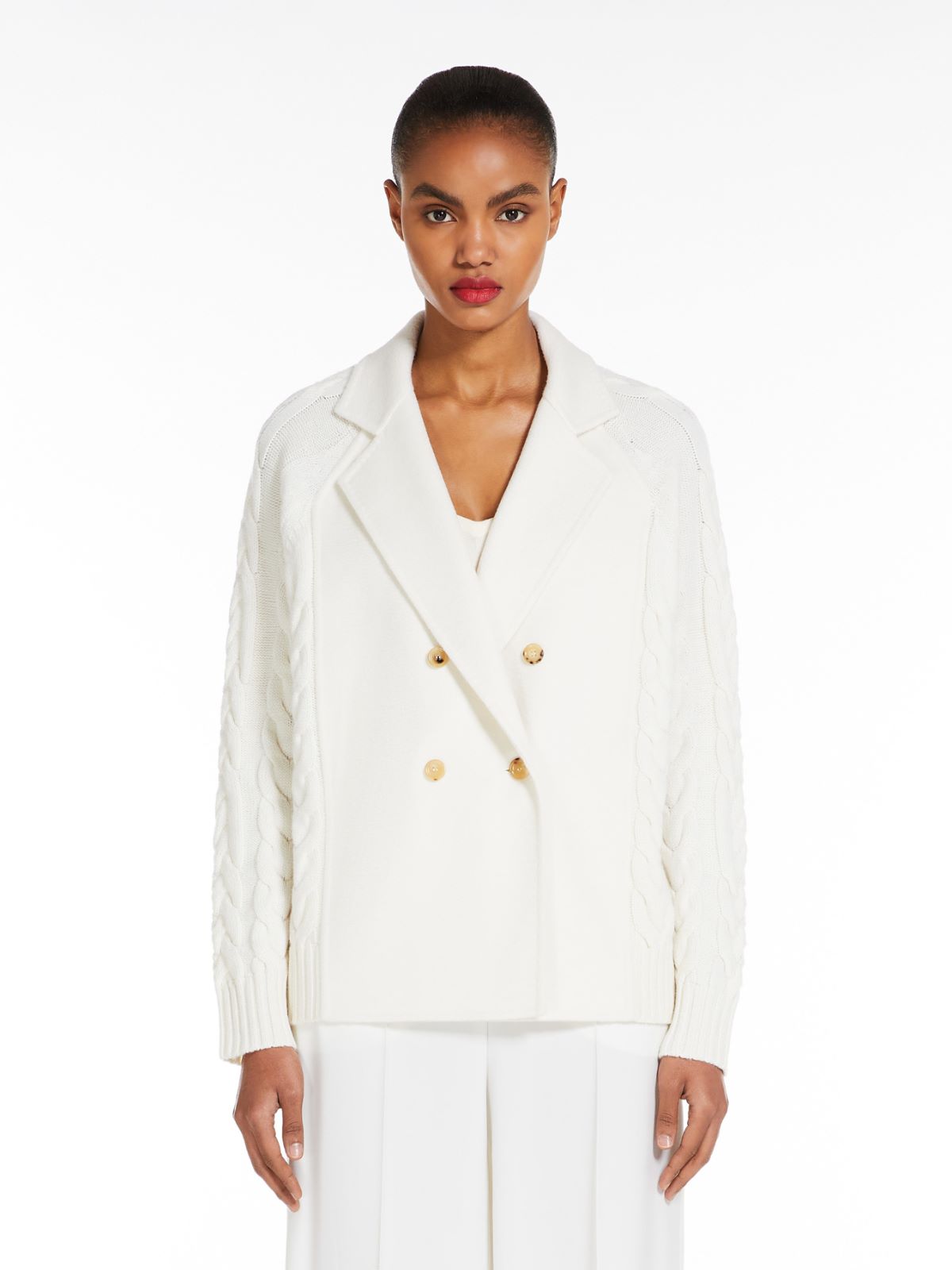 Wool and cashmere pea coat