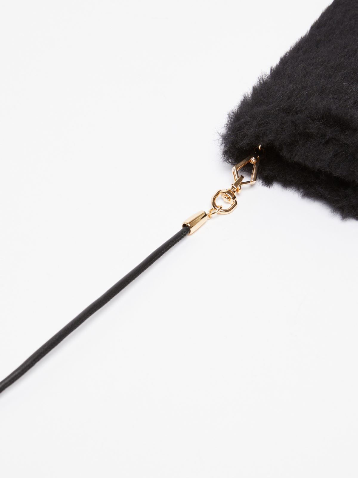 Alpaca and wool Teddy fabric mittens