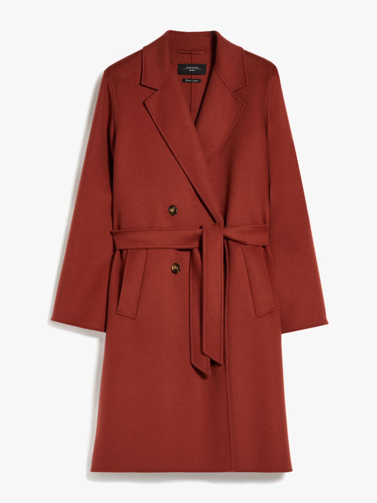 Double-breasted wool coat