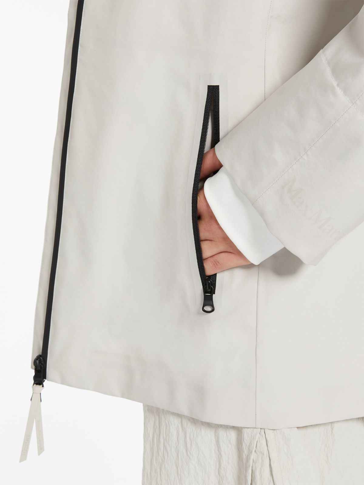 Rubber-coated technical canvas jacket