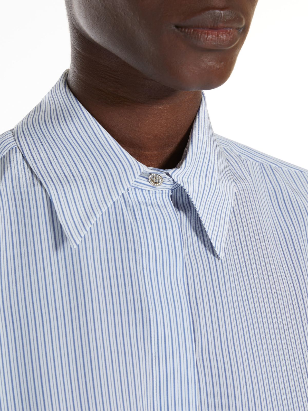 Striped crepe de chine shirt