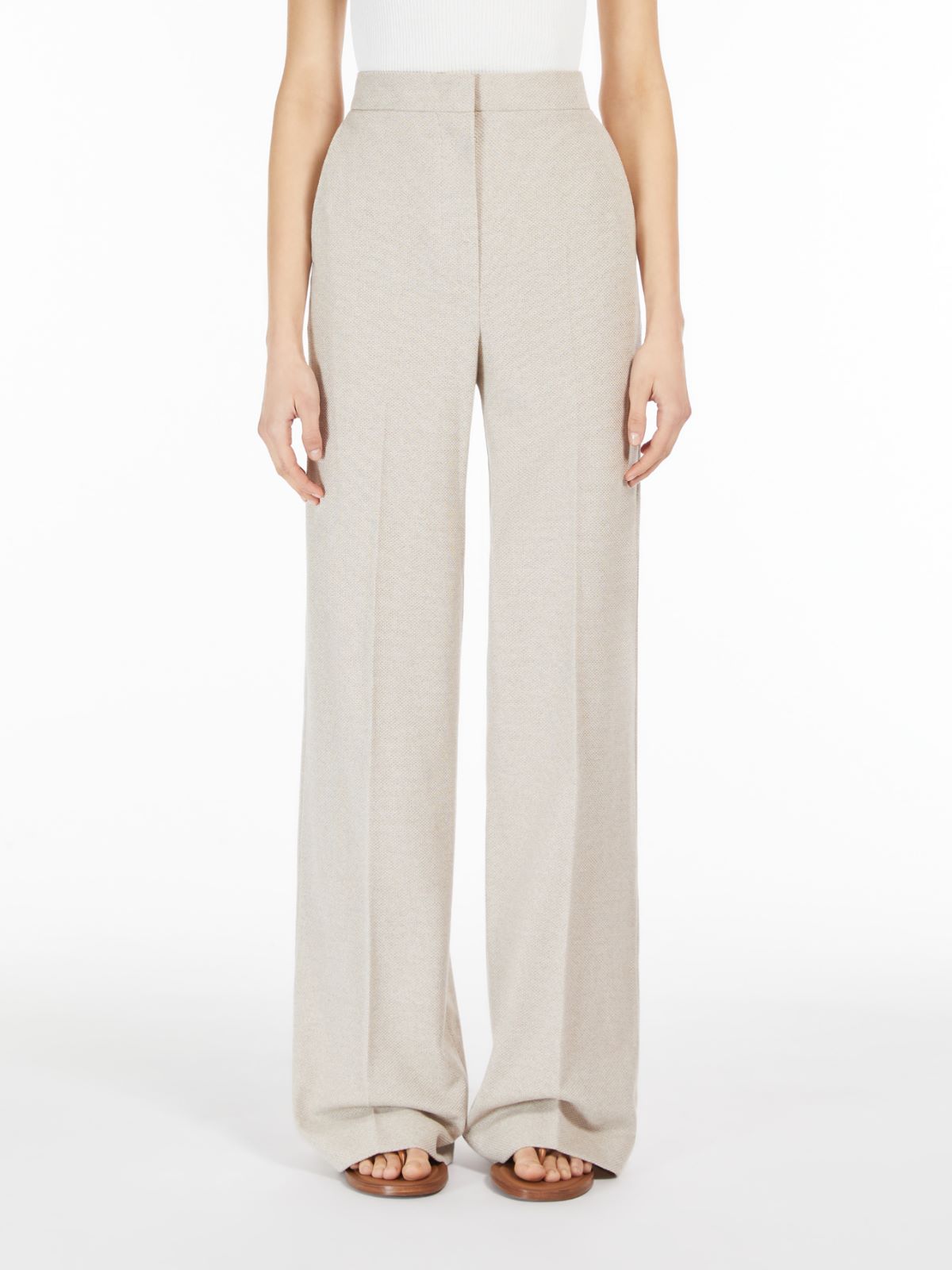 Wide jersey trousers
