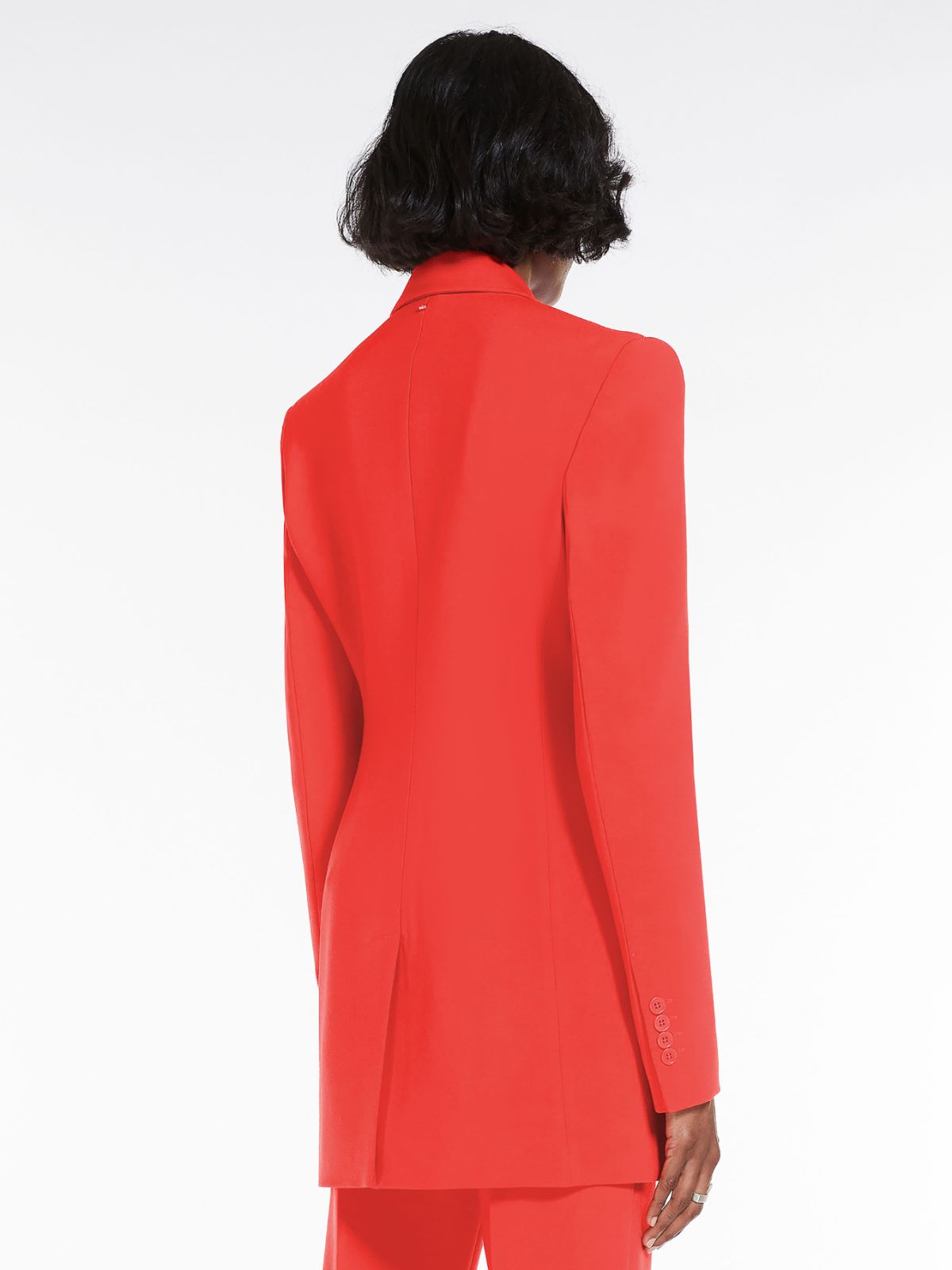 Double-breasted stretch wool blazer