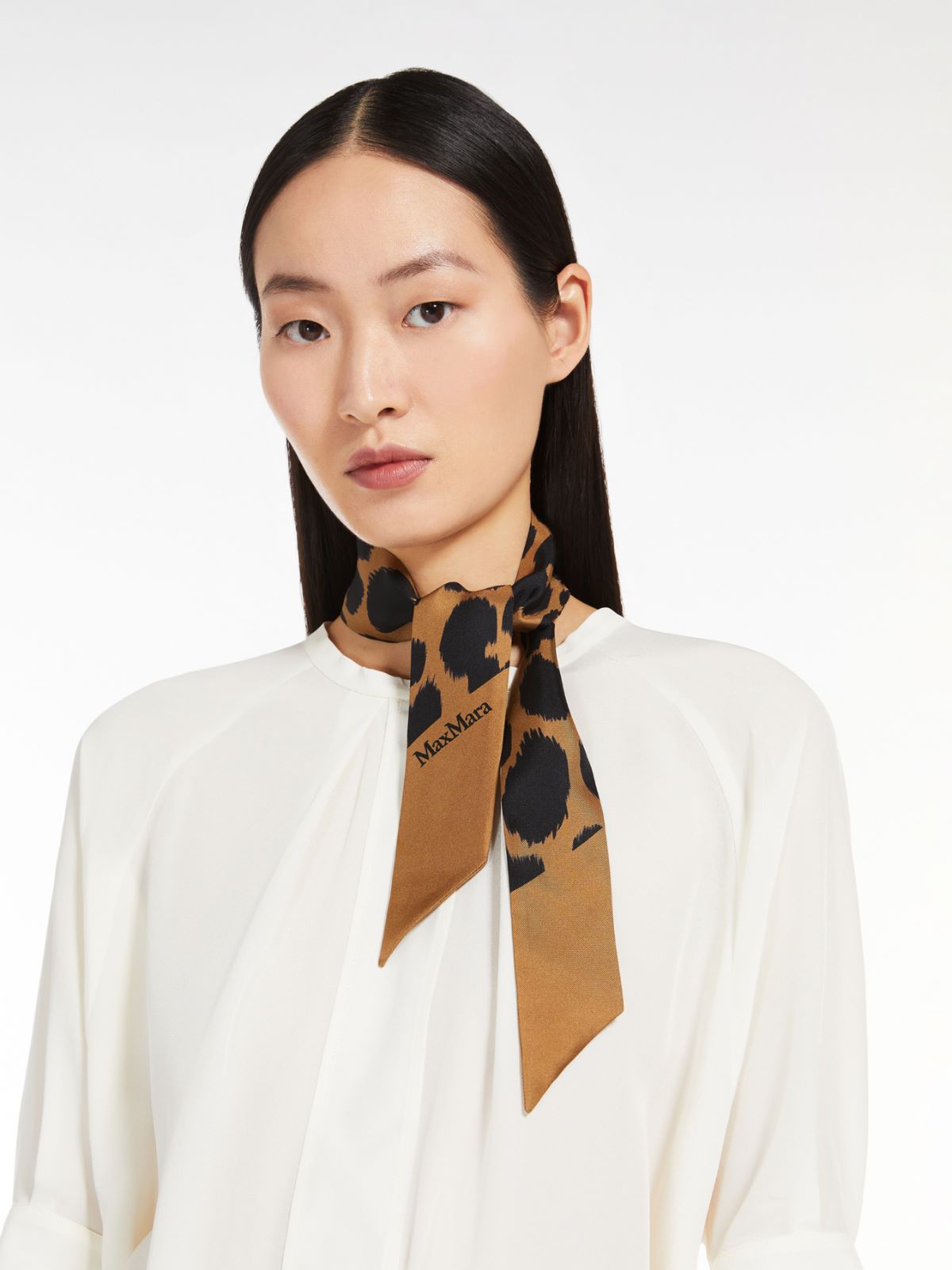 Printed silk bandeau