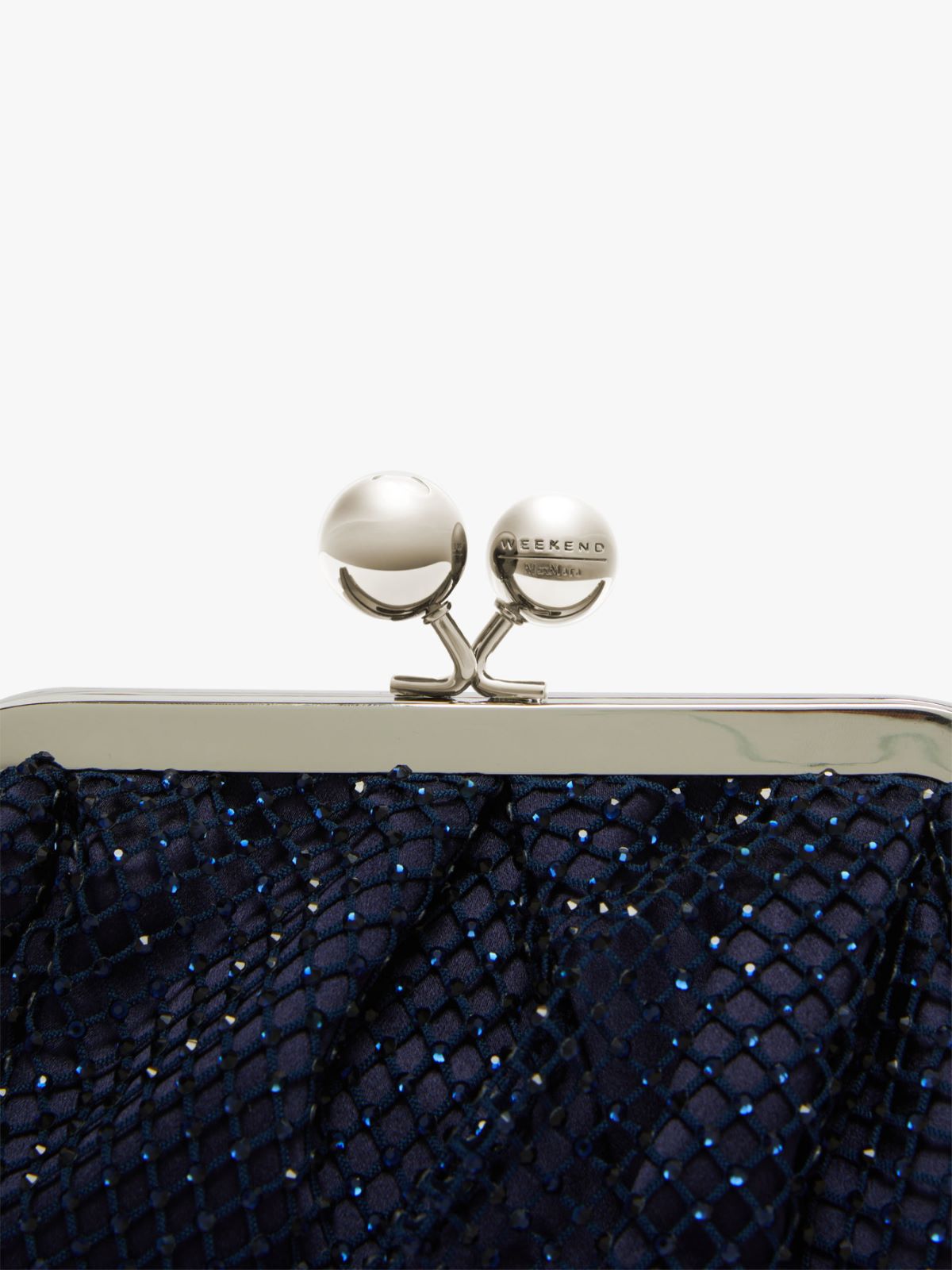 Small Pasticcino Bag in mesh and rhinestones