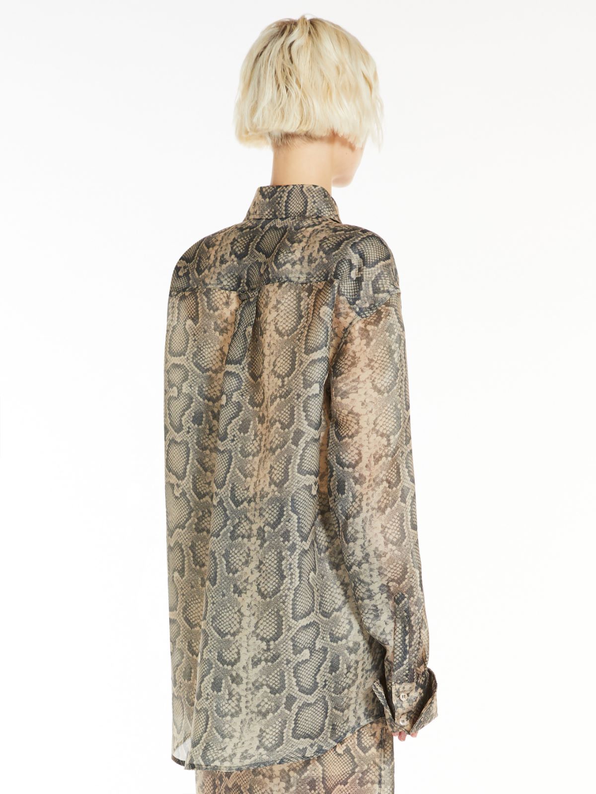 Oversized python-print tunic