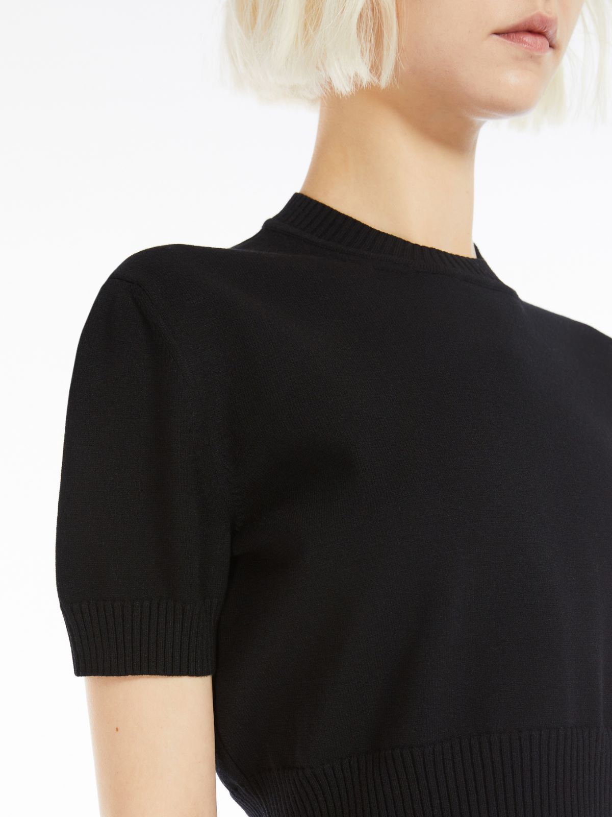 Stretch viscose-knit T-shirt