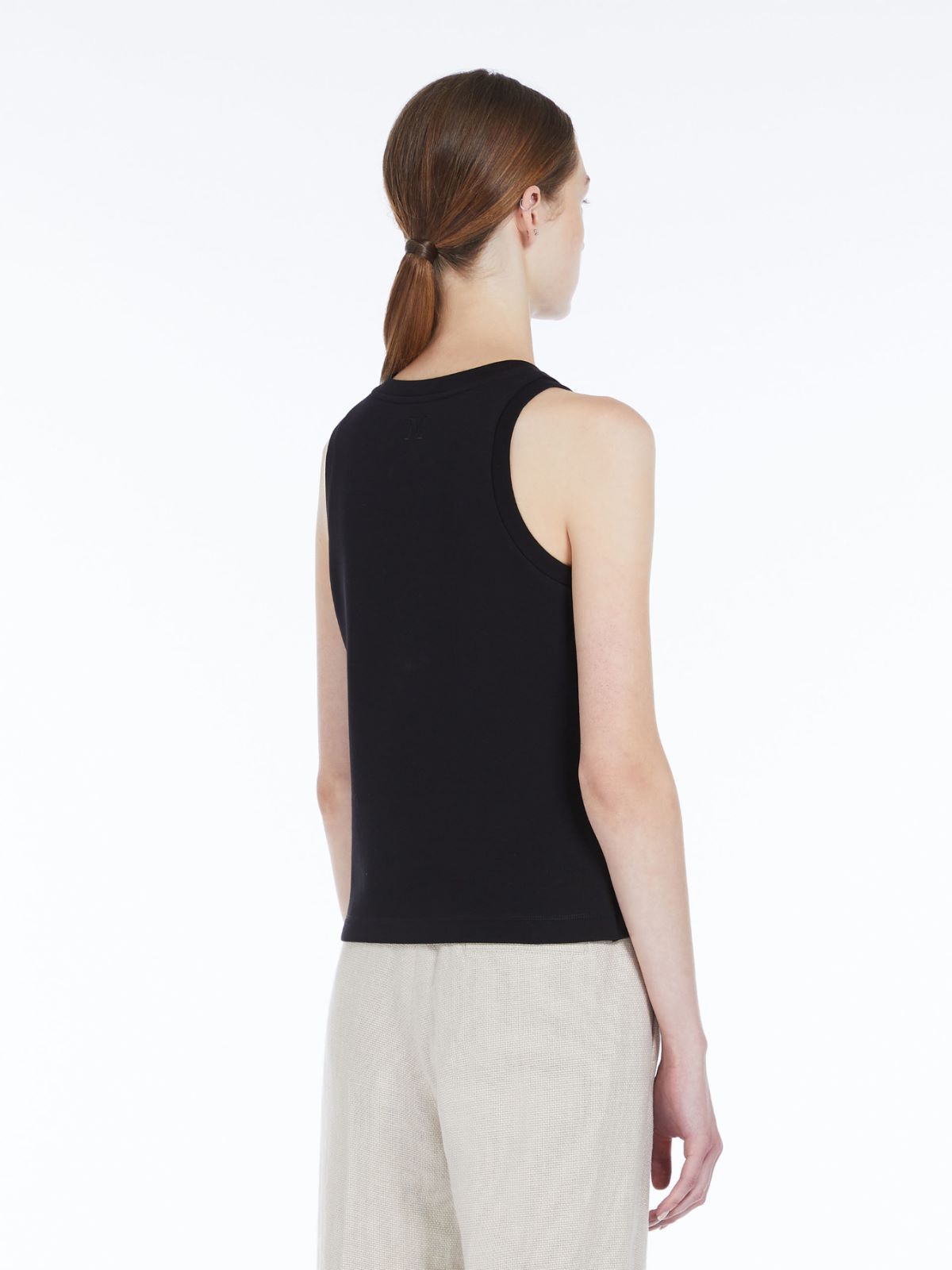 Cotton-blend jersey top