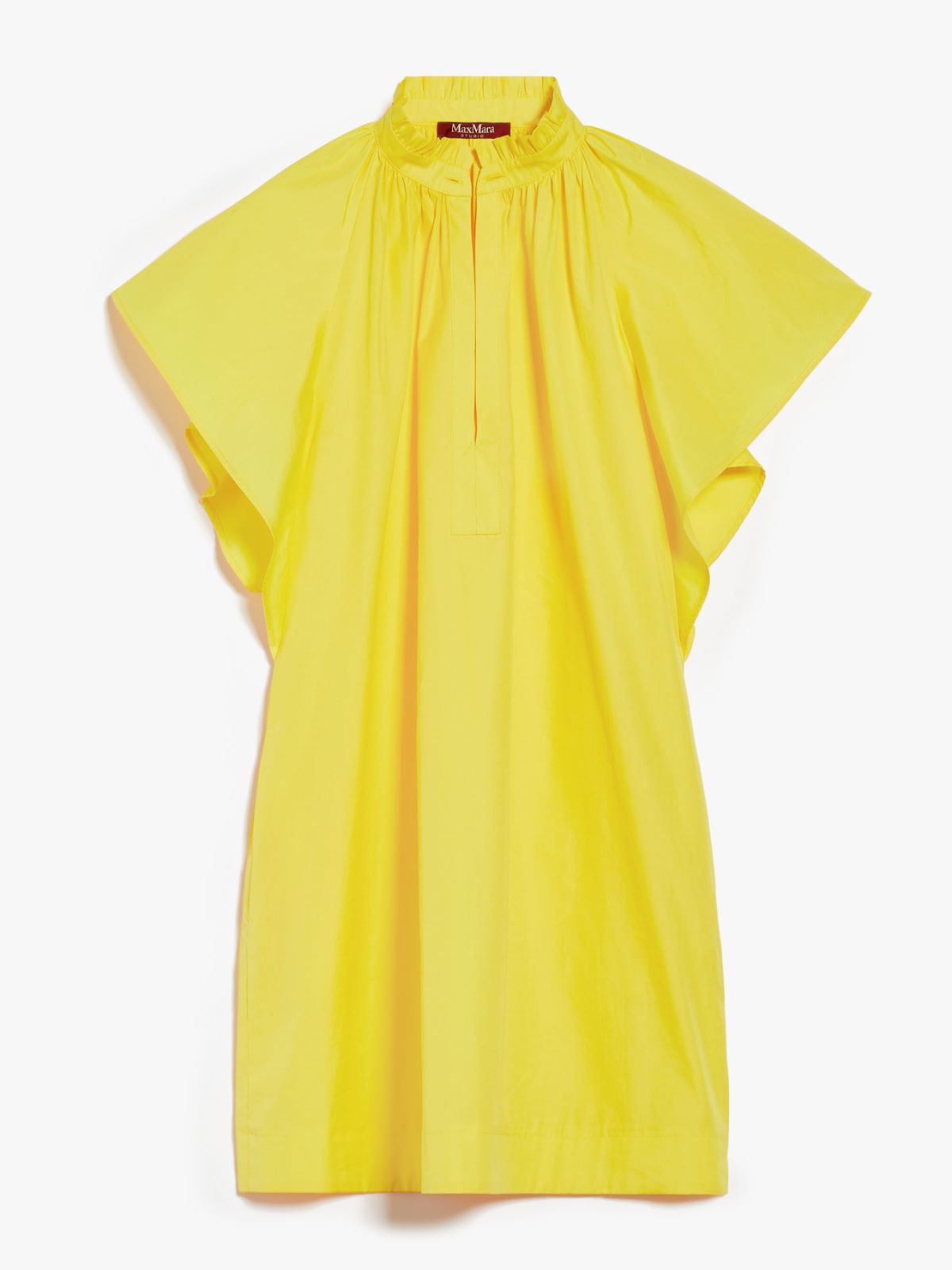 Poplin mini dress with flounce