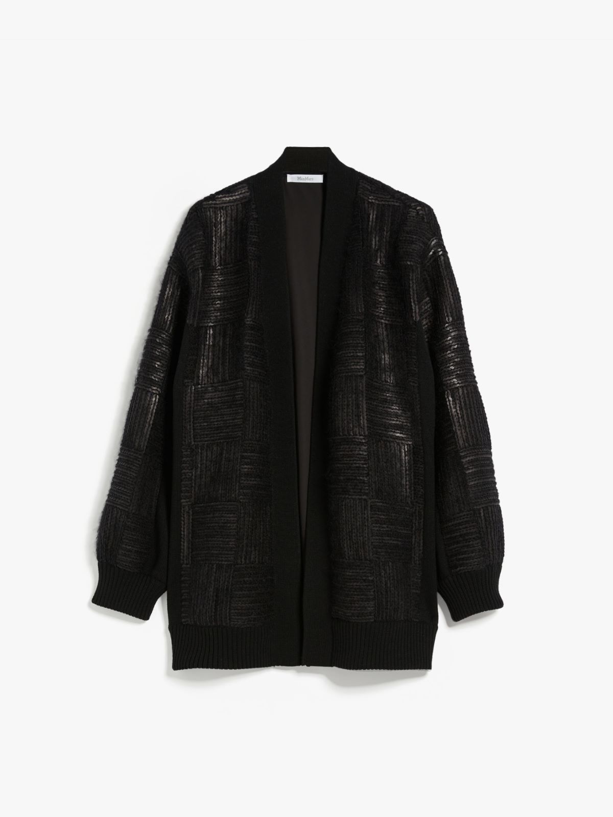 Wool and sequin oversize cardigan