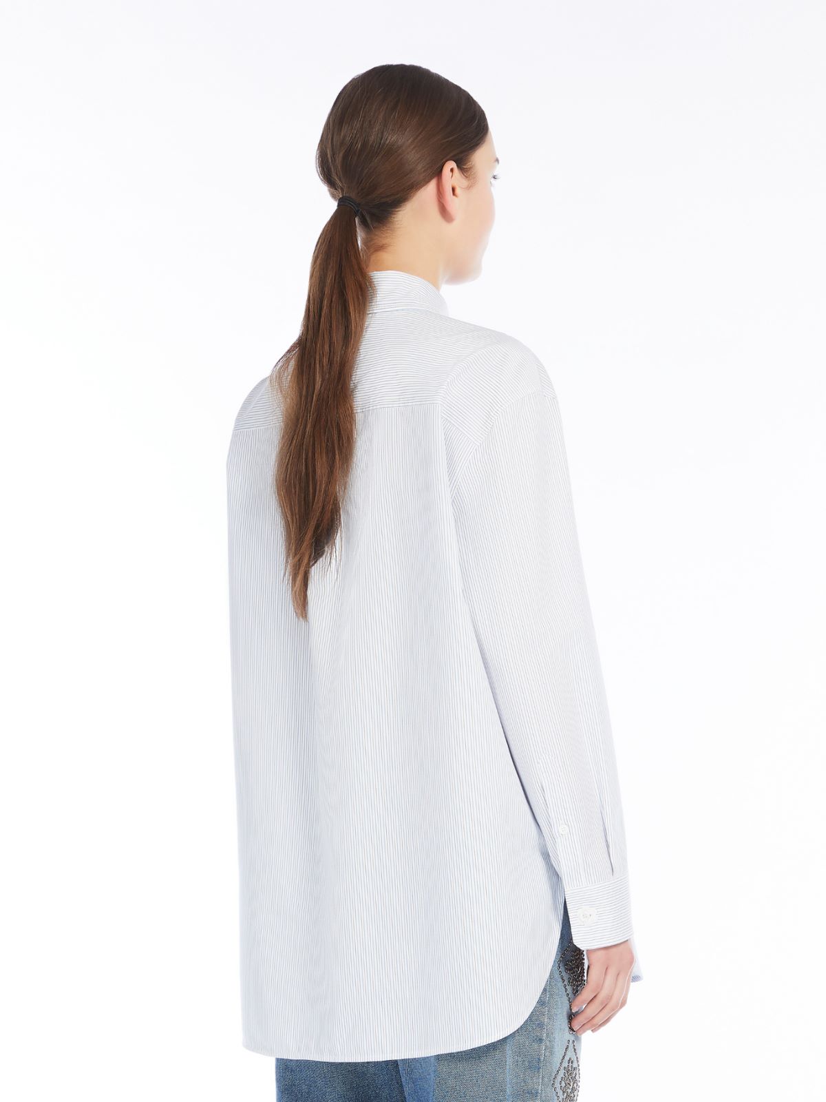Oversized cotton twill shirt