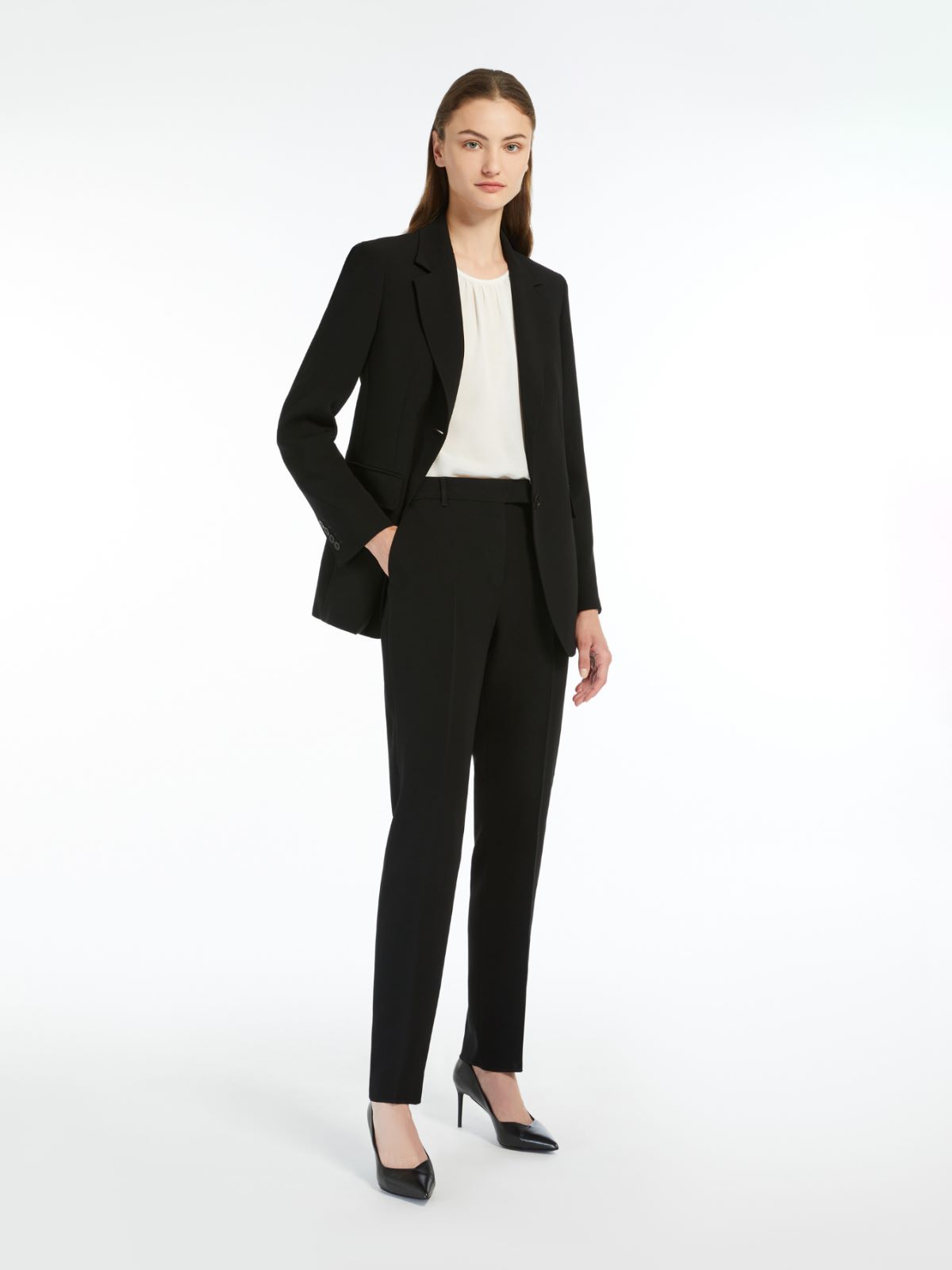 Straight-fit technical cady trousers