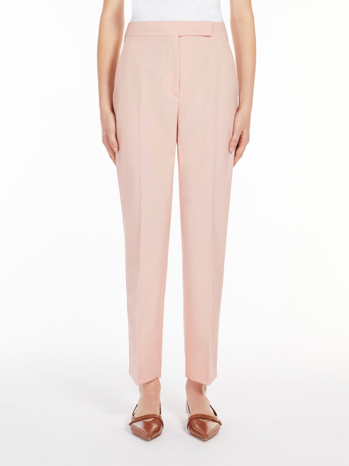 Wool and mohair slim-fit trousers