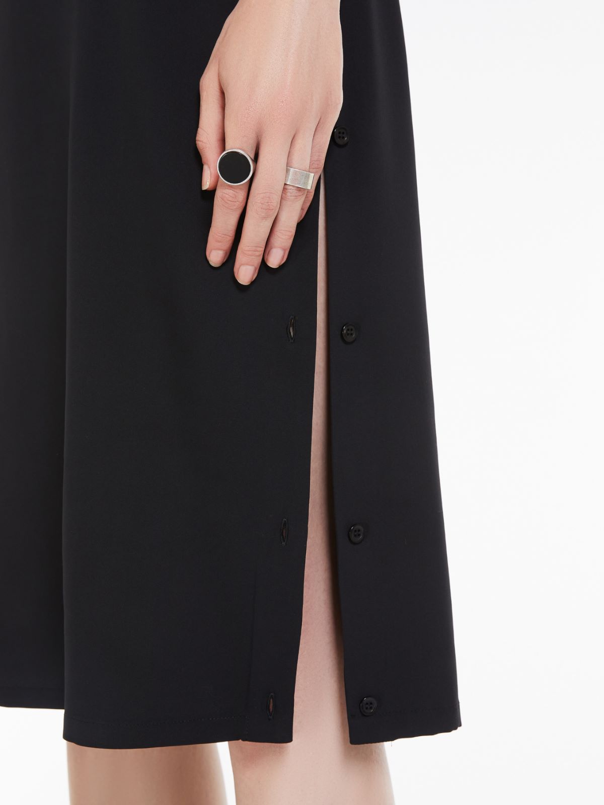 Asymmetrical stretch silk dress