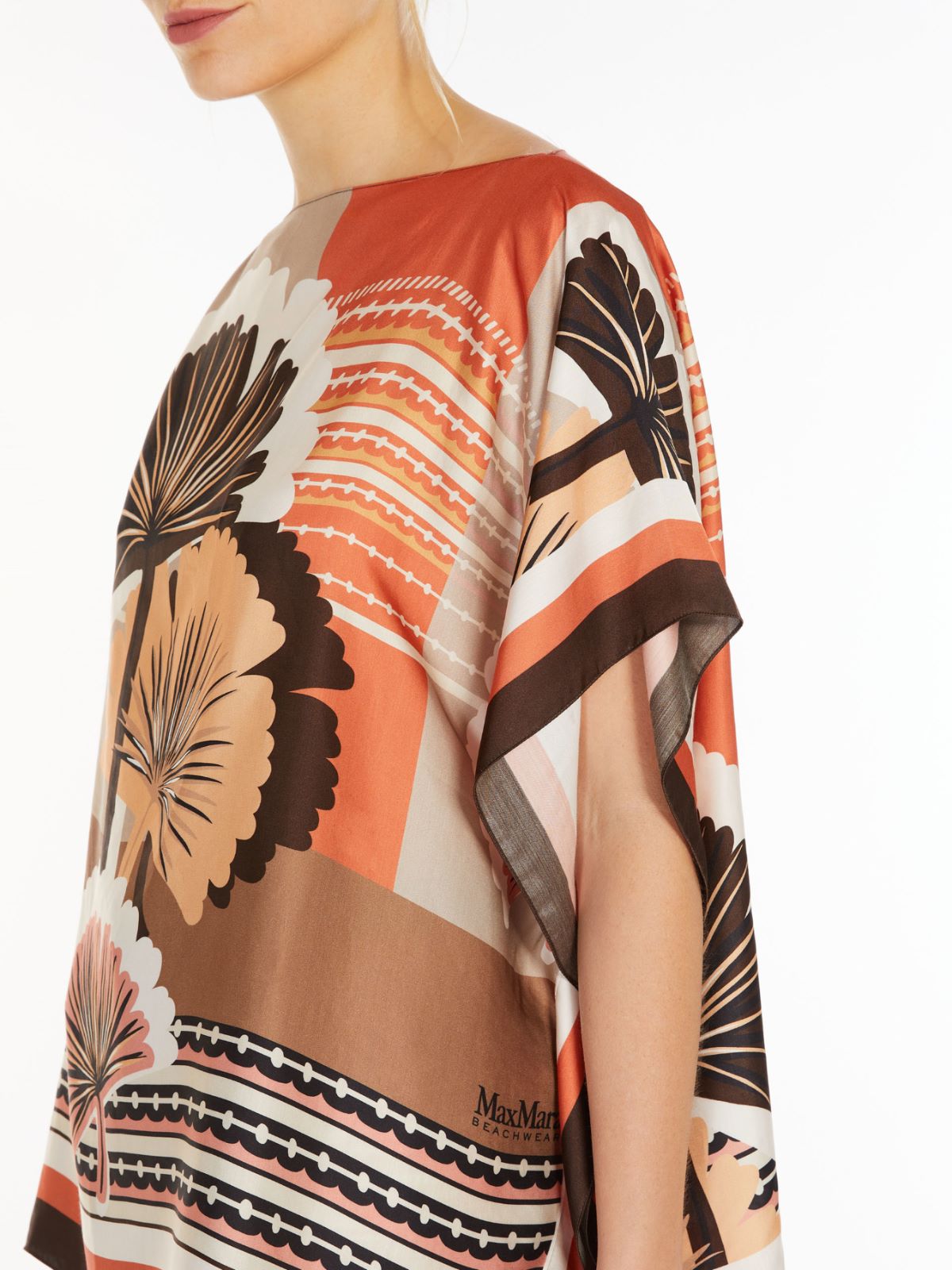 Printed satin blouse