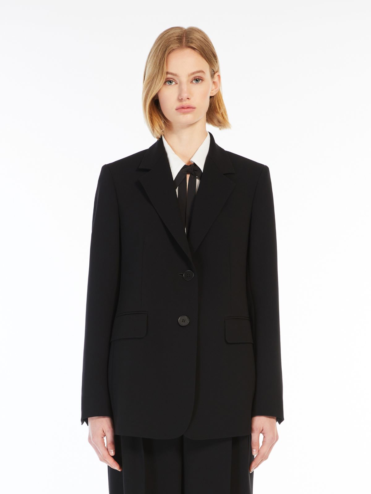 Single-breasted cady blazer