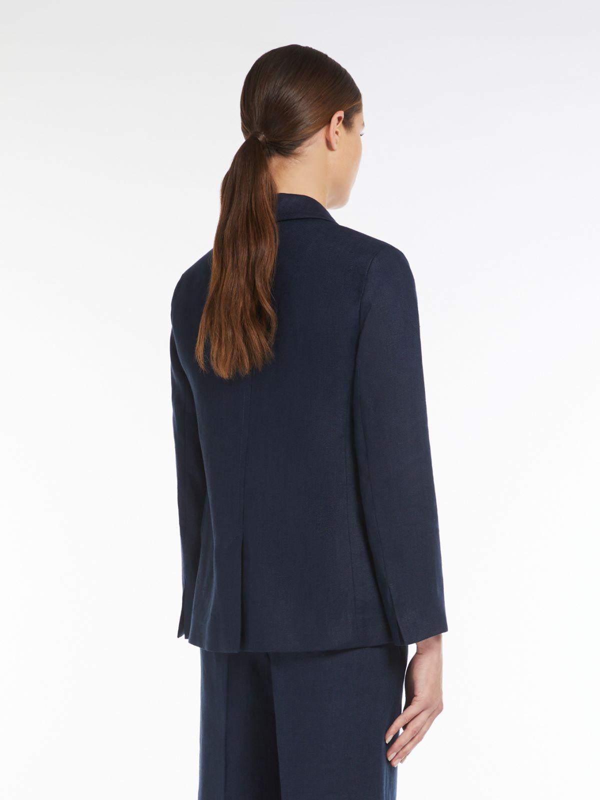 Single-breasted linen jacket